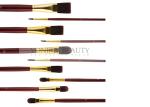 Long Handle Paint Body Makeup Brush Artist Grade Round Flat Filbert Tips