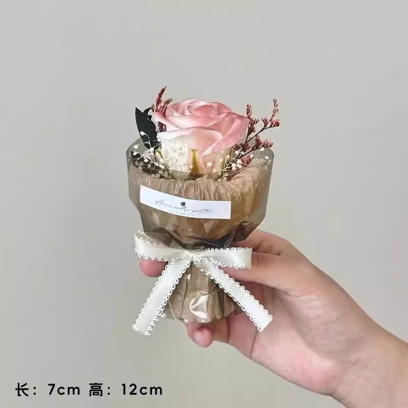 Ins style mini pocket meeting small bouquet of roses simulation flower birthday gift Mother's Day 520 love Gift for People's Day