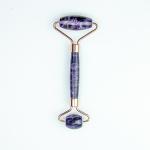 ISO9001 85*55mm Amethyst Crystal Double Jade Roller For Neck Fat