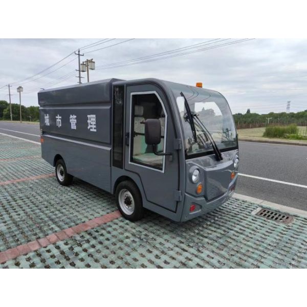 Four Wheel Closed Barge Truck Garbage Transport Truck Sanitation Truck New Energy Electric