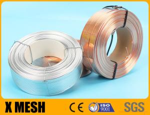 China Electric Galvanized Flat Stitching Wire Silver Color Copper Coated For Box wholesale