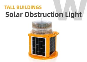 China Low Intensity Solar Aircraft Warning Light IP68 6-7KM Visibility wholesale