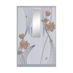 Vertical Sliding Four Doors Metal Clothes Closet Steel Bedroom Wardrobe