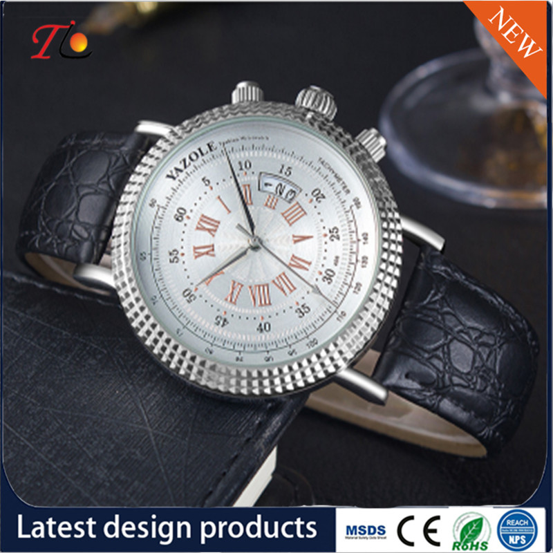 Wholesale PU Leather Watch with Alloy Case and Custom Logo Men's Watch Business Watch Fashion Watch Movement Watch