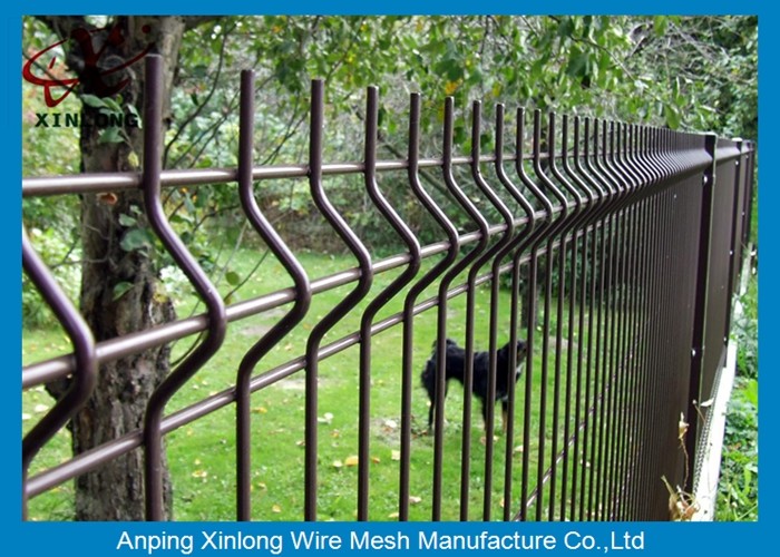 Galvanized PVC Coated 3 Bends Welded Wire Garden Fence / Welded Wire Fence
