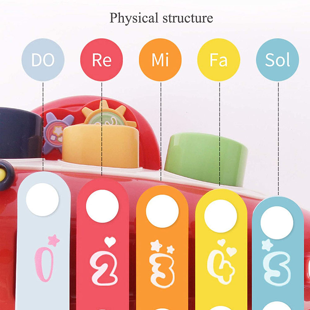 Children's Puzzle Toy Kids Learning Toddler Pull Toy with Piano and Airplane Melodies