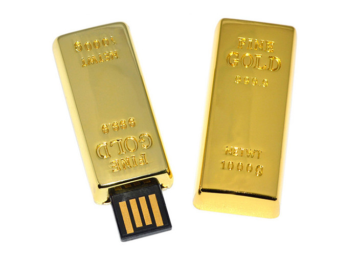 USB Factory supply 16G 3.0 metal material gold bar USB with customized logo show life brand