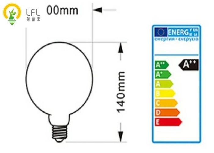 Fancy Light Bulbs With Vintage Spiral Filament , Golden Glass Decorative Light Bulbs