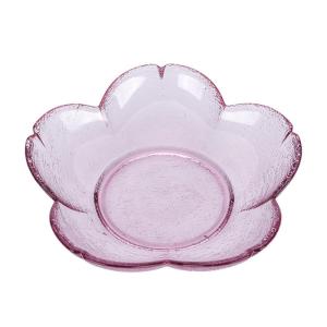 China Creative Pink Cherry Blossom Glass Fruit Salad Plate wholesale