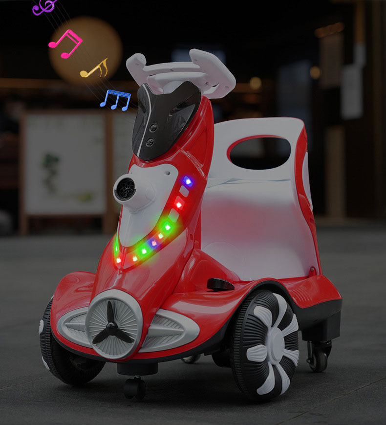 Plastic Style Children's Electric Balance Car 6V 4AH Drift Rotating Car with 360 Degree Anti Rollover