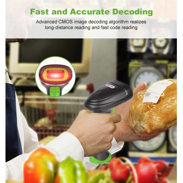 Low Price Scanners From Luckydoor Factory Qr Code Reader Wireless+BT Use with Thermal Printer