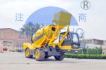 Limited Site Self Concrete Mixer Machine , Mobile Ready Mix Concrete Truck