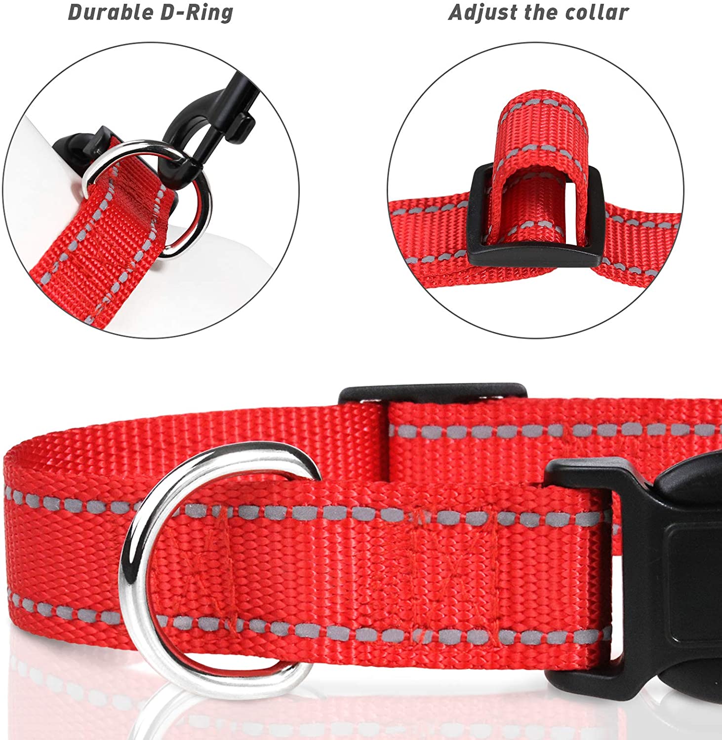 Stylish Nylon Pet Collar Rust Resistant Waterproof Reflective Dog Collars