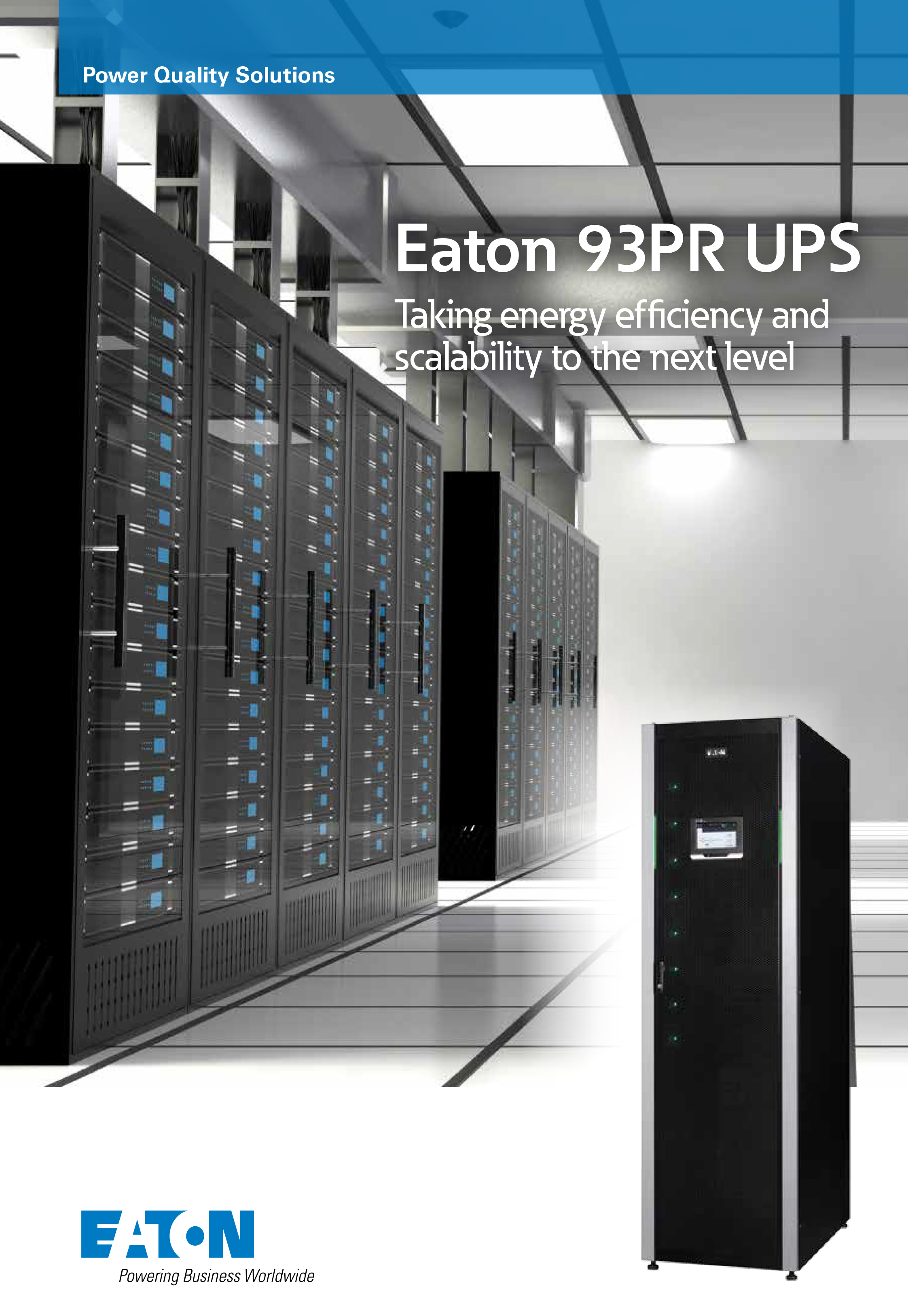 Eaton Brand Online 93PR series UPS15-500KVA 25KVA-200KVA with three phase output for office compute