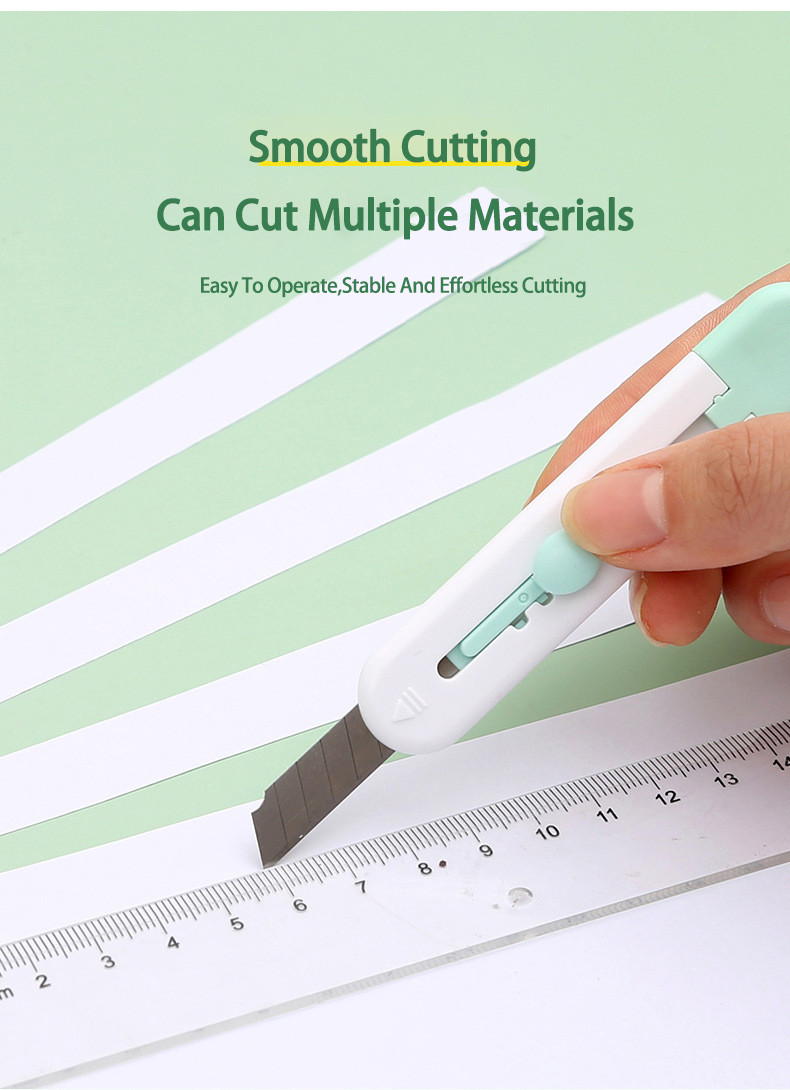 Small Cute Utility Knife Mini Paper Cutter With Safety Lock For School Handwork