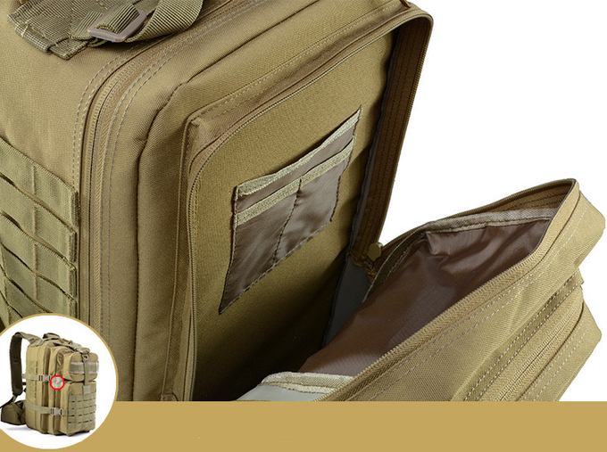 Khaki Oxford TAN Tactical Hiking Backpack Thicken 40L Camping