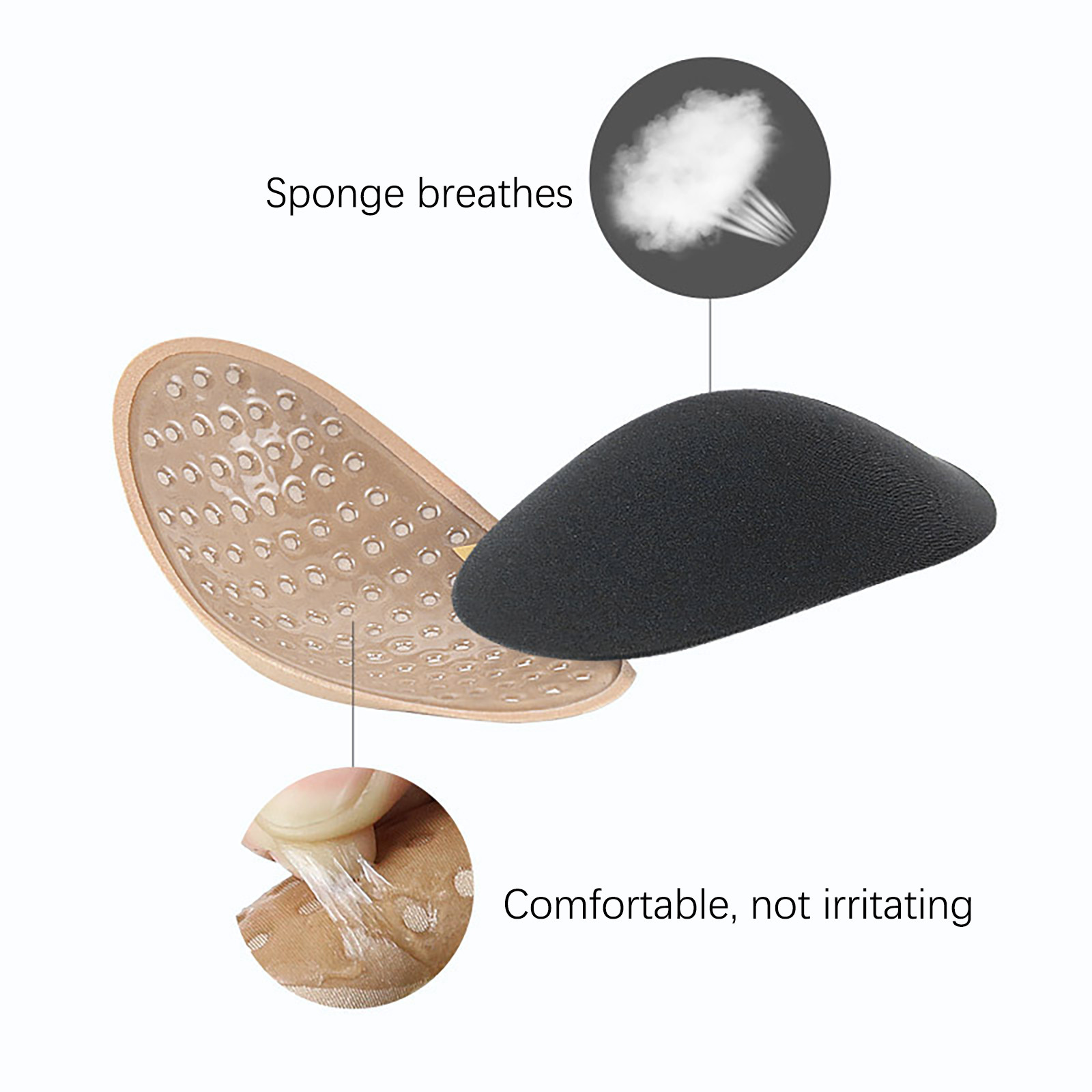 Hot Sale Waterproof Invisible Silicone Soft Magic Push Up Shoulder Pads For Women