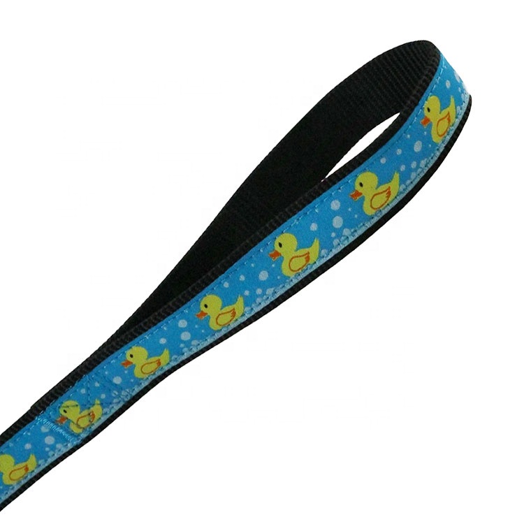 Durable Black Pet Dog Collar PVC Logo Soft Polyester Custom Dog Collars