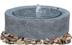 Traditional Black Marble Cast Stone Fountains Outdoor In Magnesia Material