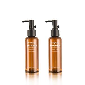 China Boston Round Amber Cosmetic Bottles Plastic Packaging 150ml For Hair Oil Products wholesale
