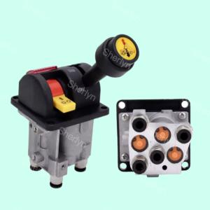 China BKQF34-B 14750650H 4 Hole Dump Truck Rubber Handle Valve M6 Locked Hydraulic Dump Truck Control Valve ﻿ on sale