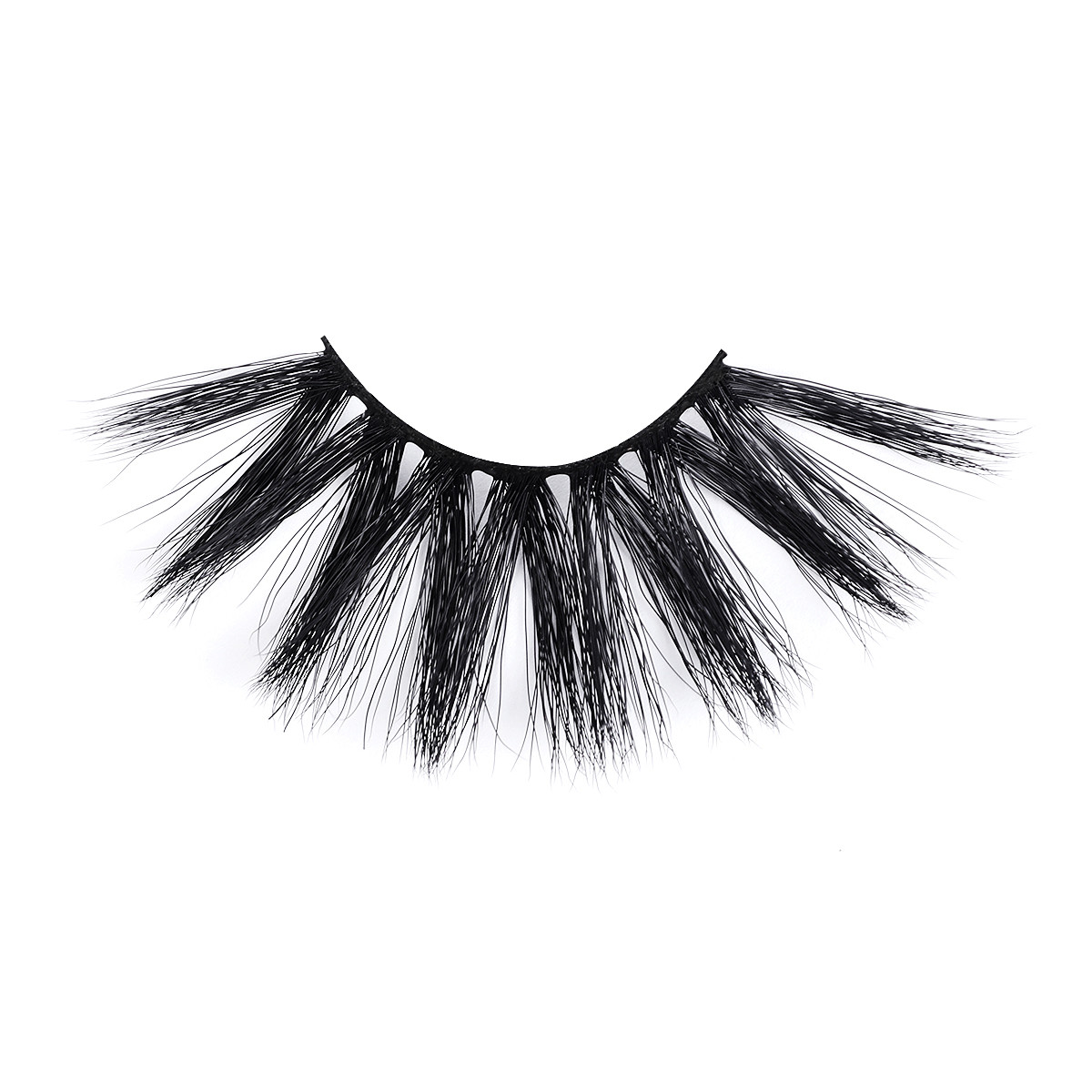 Flexible Faux Mink Lashes , Natural Black 3d 25mm Wispy Lashes