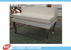 China Grocery Malls Manual Polishing Retail Display Tables With White Painted wholesale