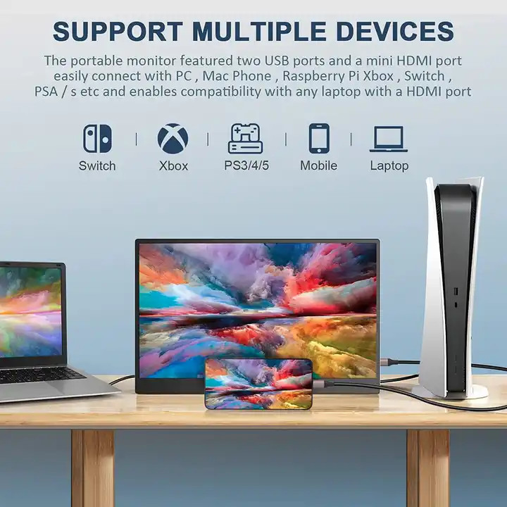 Portable Laptop External Screen Dual Monitor 1920x1080 BOE LCD IPS Panel