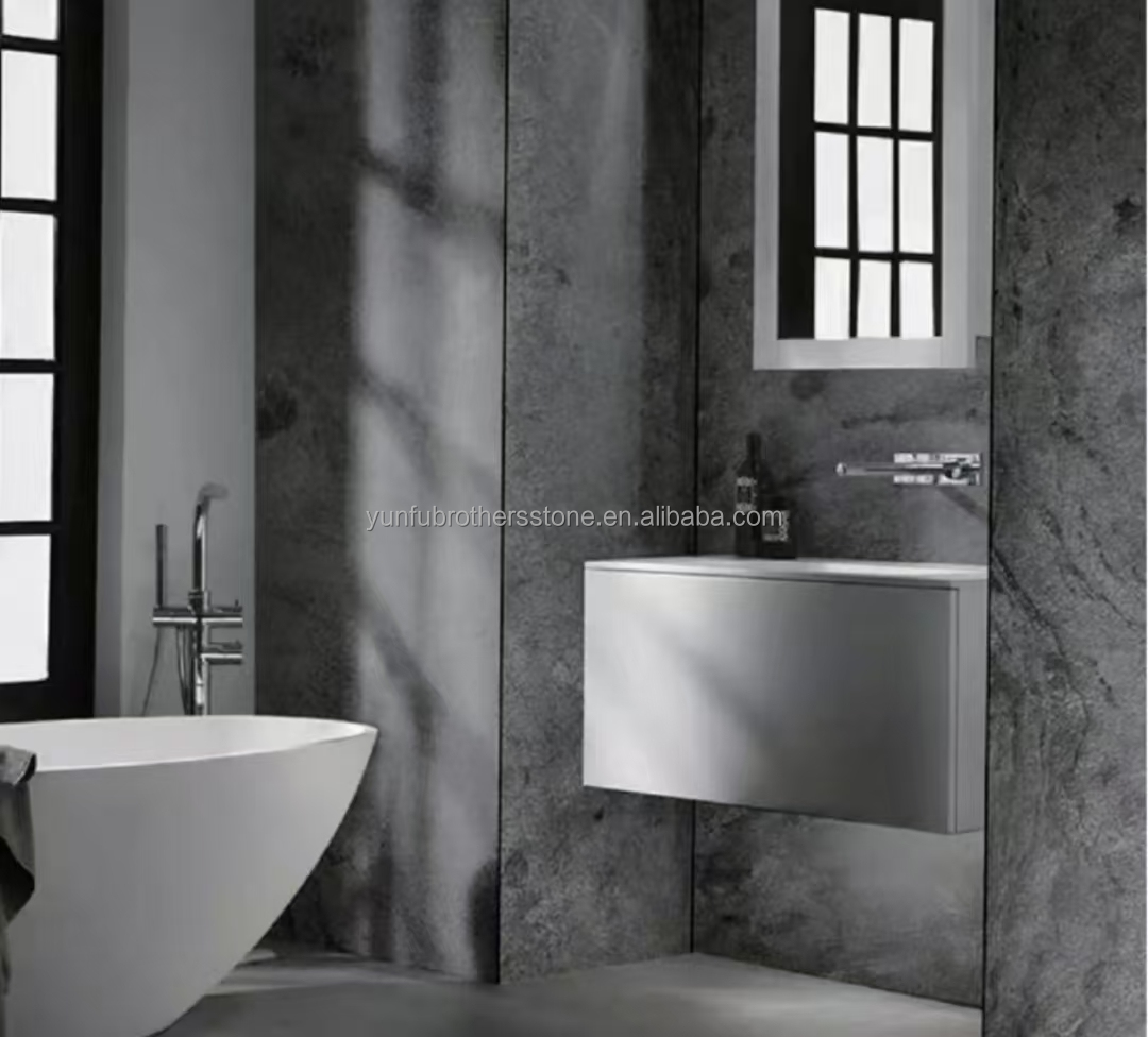 Hotel Interior Graphic Design Natural Flexible Stone Veneer Panel Wall Cladding Tile