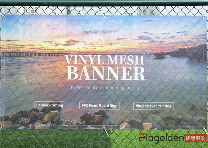 Screen Printed Outdoor Banner Display 100% Polyester Custom