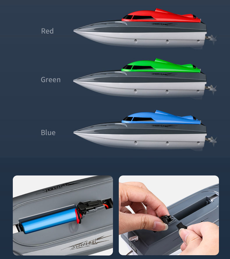 Waterproof Children's Competitive Toy Speed 2.4g Remote Control Boat Wireless Electric