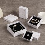 Marbled Jewelry Packaging Box For Earrings Ring Necklace Bracelet