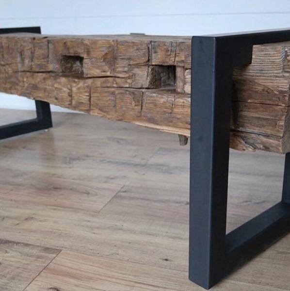 DIY Square Tube Furniture Legs for Coffee Computer Deck Heavy Duty Rustic Bench