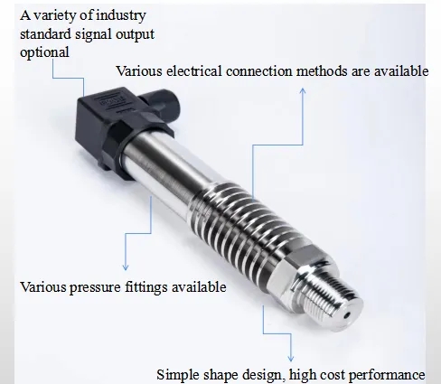 DC 5V G1 / 4 High Temperature Pressure Sensor Transmitter 0 - 1.2 Mpa
