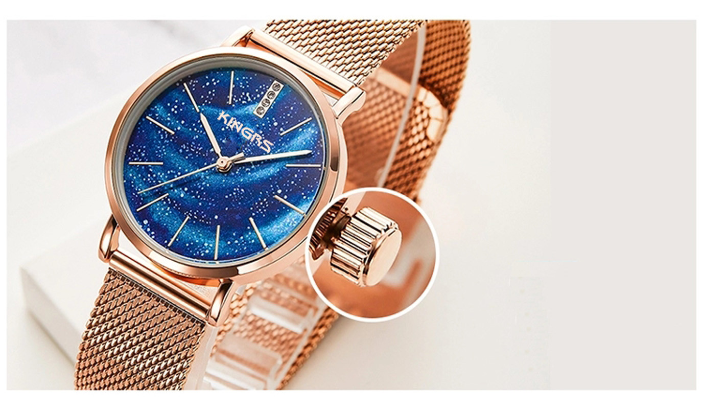 32mm Stainless Steel Milanese Band Ladies Fashion Wrist Watch Jewlery Watch for Women