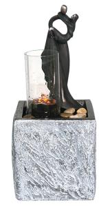 China Rock Base Antique Copper Table Top Water Fountains With Lights , 15 inches wholesale