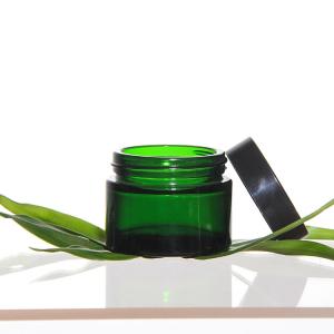 China Glass Cosmetic Jars with Lids for Skincare Luxury Glass Cream Jar wholesale