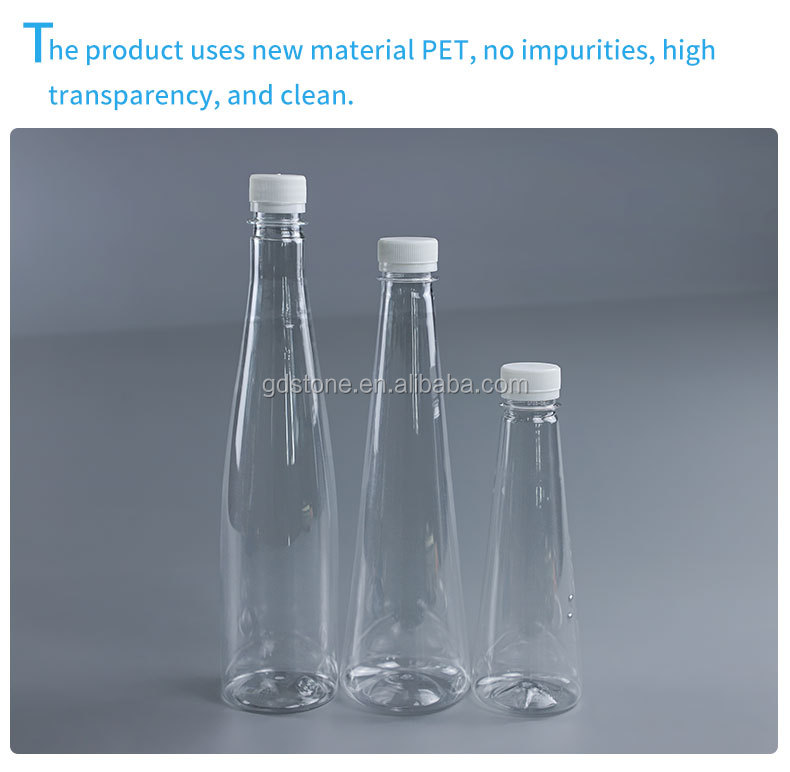 25mm Water PET Plastic Bottles Transparent Clear 280ml
