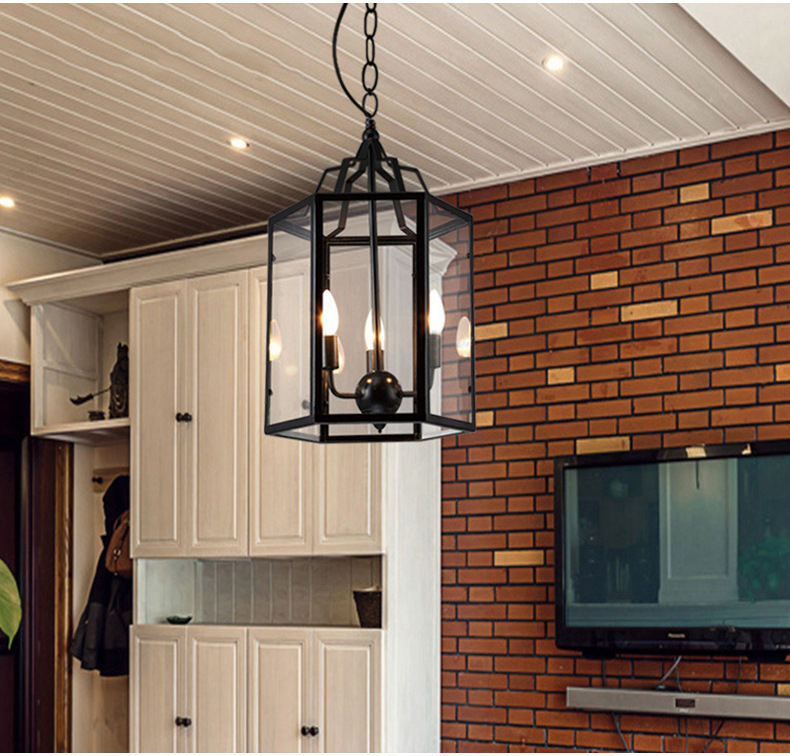 Vintage Led Candle Chandelier Black Candlesticks Bird Cages Living Rroom Loft Black Chandelier(WH-CI-125)