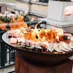 Corten Steel BBQ Brazier Round Fire Burner Pot Bowl Steel BBQ Grill