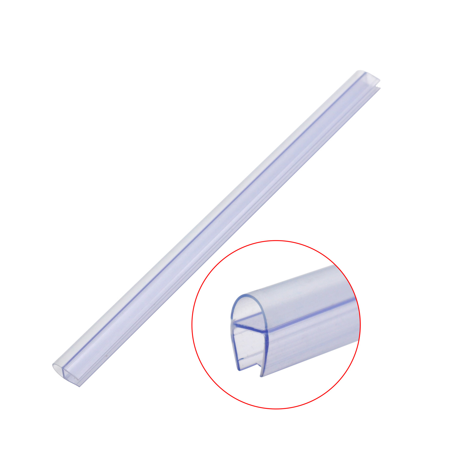 180 Degree H Type Polycarbonate Water Seal for 2400MM In Line Panel Steam Shower Door