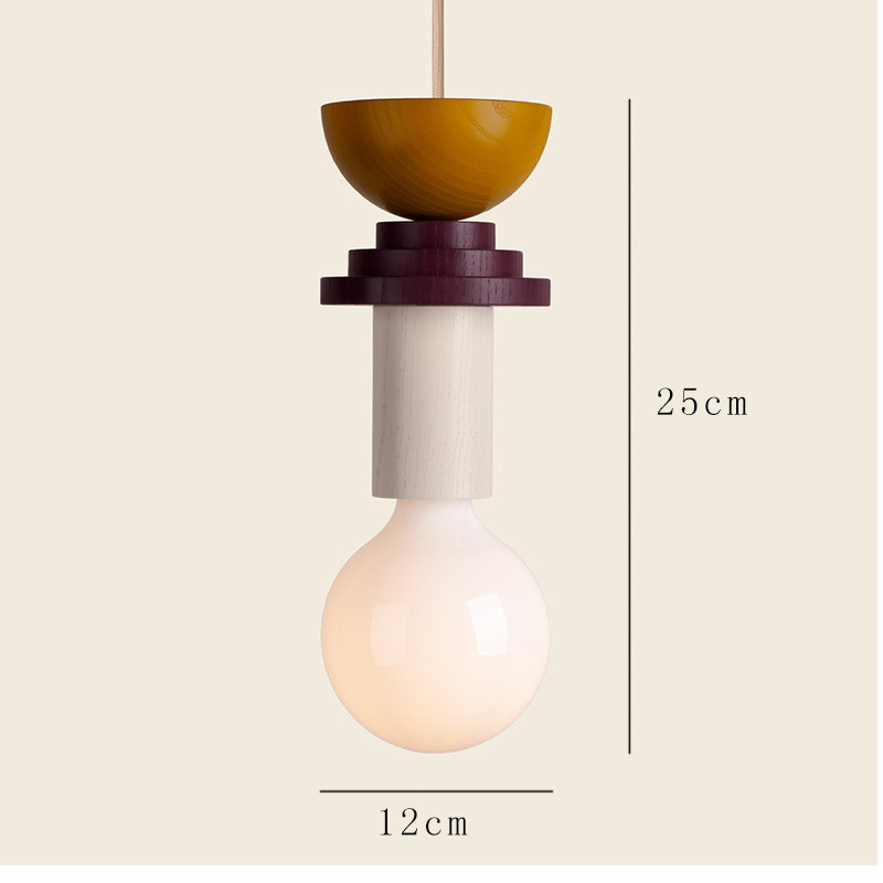 Nordic Lamp Wood LED Pendant Lights Kitchen Home Decor mini pendant lamp(WH-AP-595)