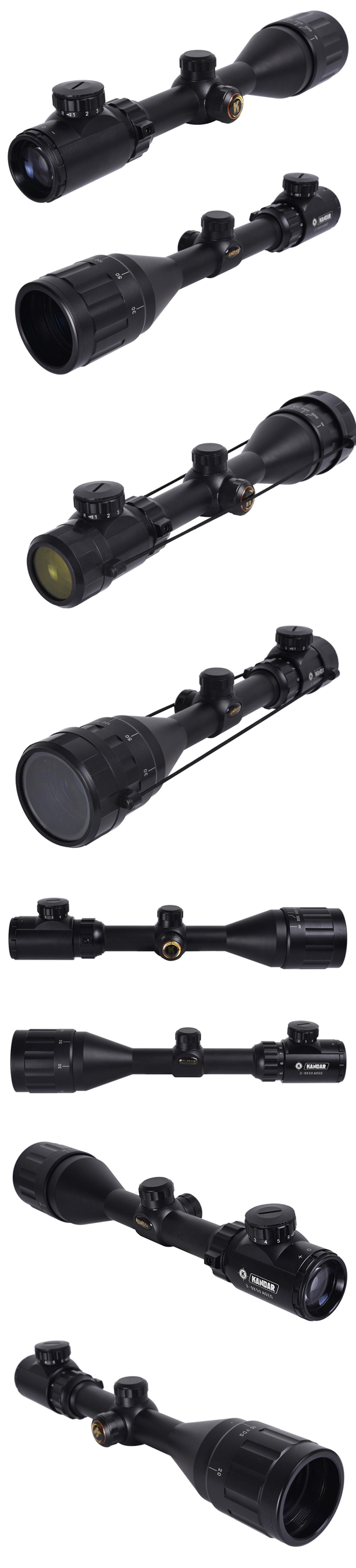 Manufacture 3-9X50 AOEG Optical Scope With Mounts For Competitive Shooting