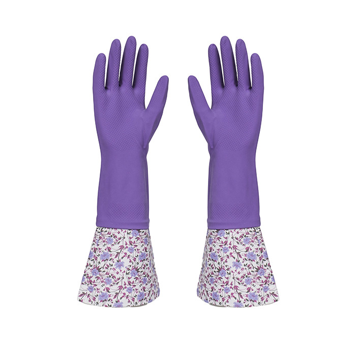 Kitchen Dishwashing Extra Long Sleeve Rubber Gloves For Household Work