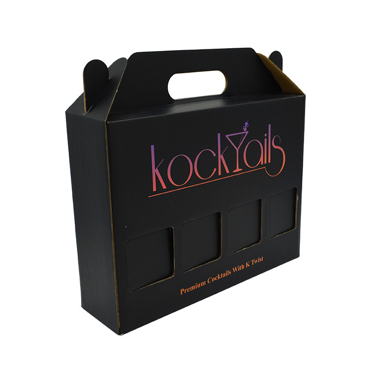 Foldable Wine Bottle Shipping Box , OEM oDM 4 Bottle Wine Gift Box