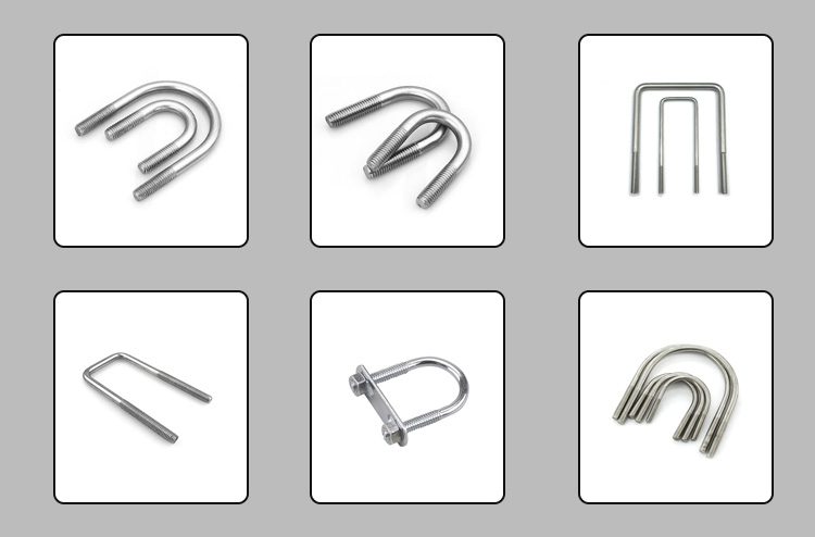 Auto Part Trailer High Strength 316 Stainless Steel Square U Bolt With Plain Finish