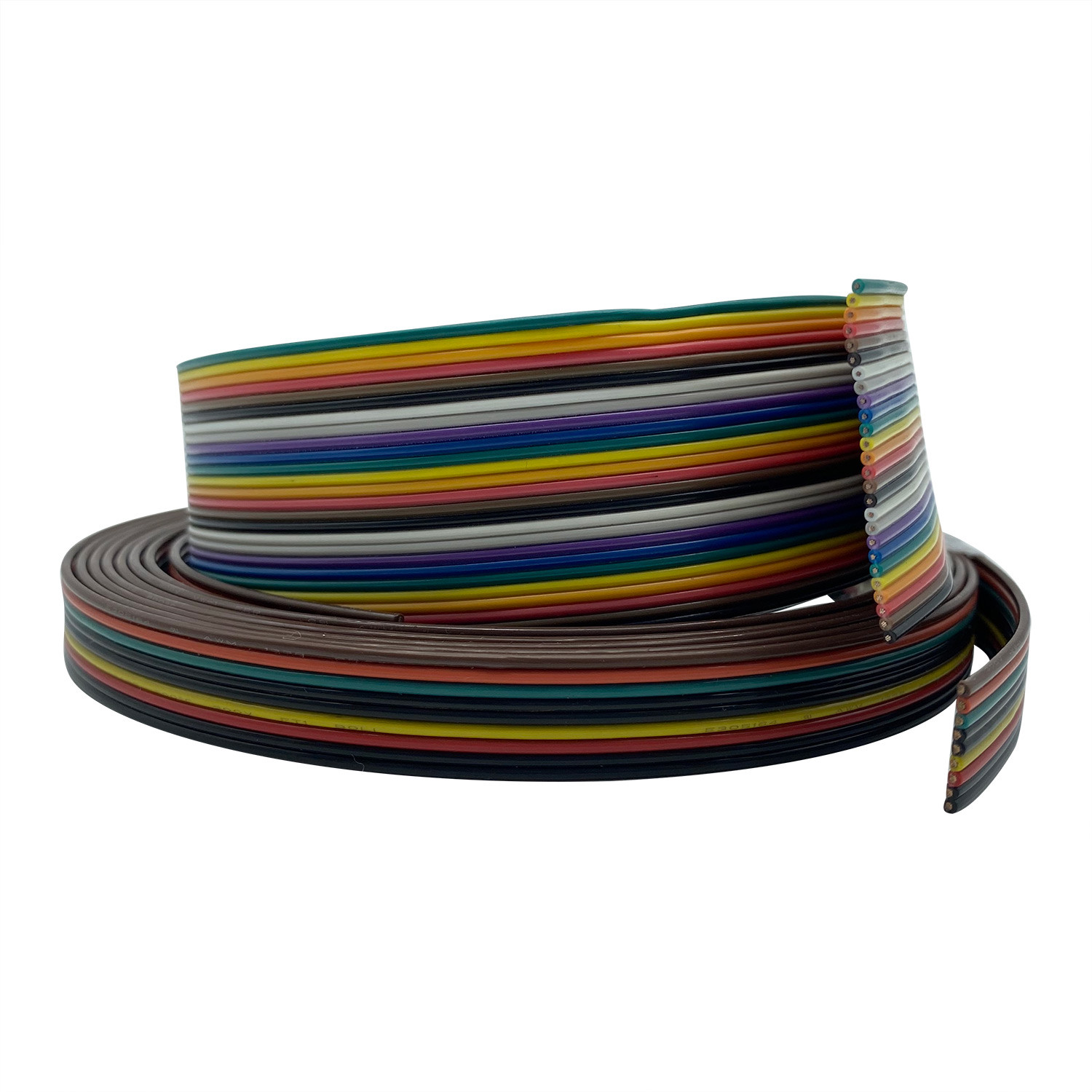 Copper Conductor 2 Wire Core Aluminum Foil Shielded Cable With 50N Tensile Strength