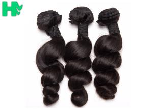 China Peruvian Loose Wave Remy Natural Human Hair Extensions Natural Black Soft &amp; Smooth wholesale