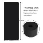 5mm Luxury Anti Slip Black Natural PU Rubber Yoga Mats Private Packaging Custom