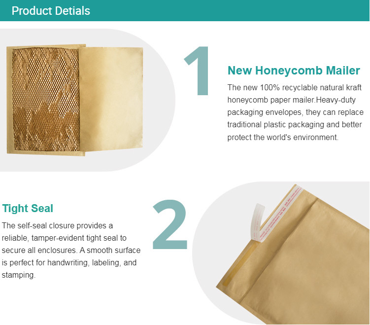 Environmentally 100% Paper Padded Mailer Cushion Shockproof Biodegradable Envelope